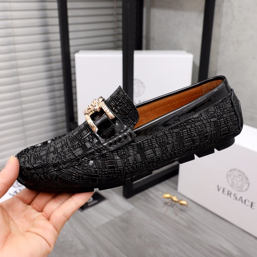 Replica Versace Leather Shoes For Men #962414 $68.00 USD for Wholesale