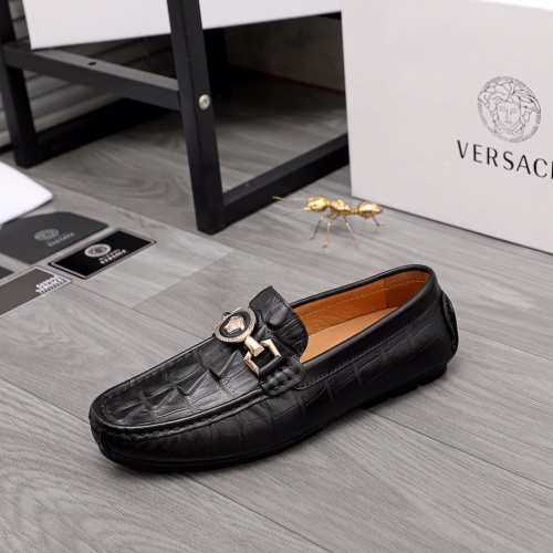 Replica Versace Leather Shoes For Men #962415 $68.00 USD for Wholesale