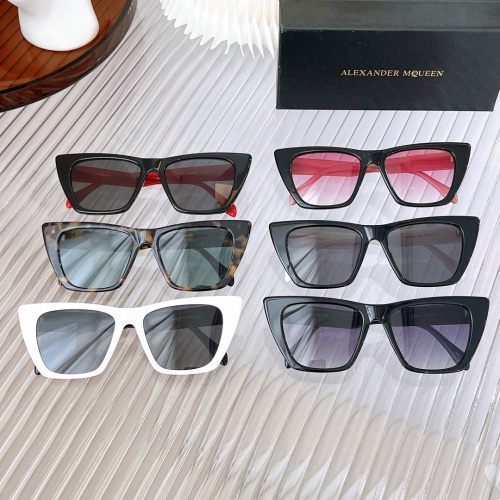 Replica Alexander McQueen AAA Quality Sunglasses #962855 $60.00 USD for Wholesale