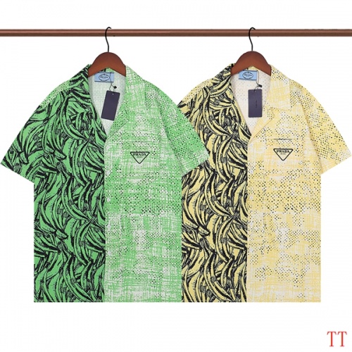 Replica Prada Shirts Short Sleeved For Men #963073 $32.00 USD for Wholesale