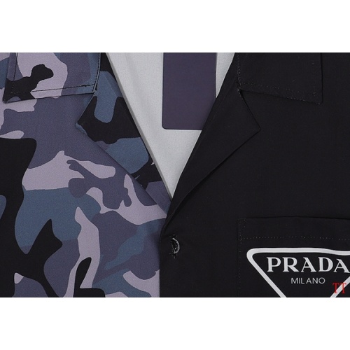 Replica Prada Shirts Short Sleeved For Men #963074 $32.00 USD for Wholesale