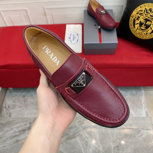 Replica Prada Leather Shoes For Men #963459 $88.00 USD for Wholesale