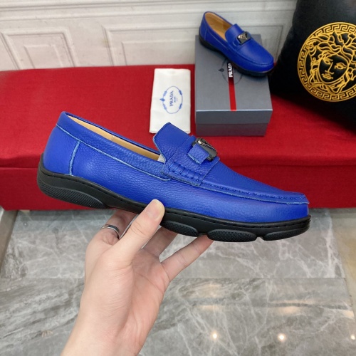 Replica Prada Leather Shoes For Men #963460 $88.00 USD for Wholesale