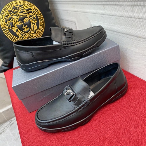 Replica Prada Leather Shoes For Men #963461 $88.00 USD for Wholesale