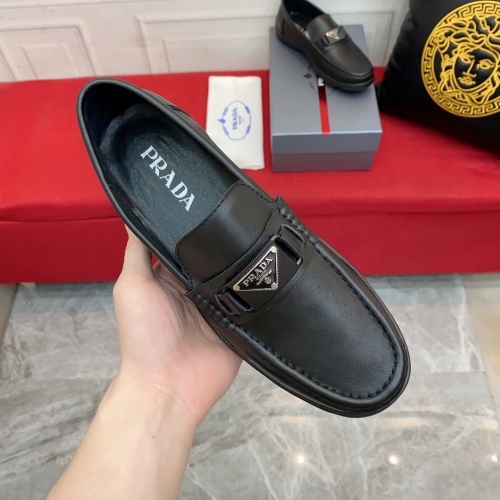 Replica Prada Leather Shoes For Men #963461 $88.00 USD for Wholesale