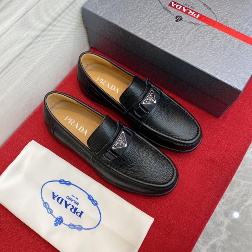 Replica Prada Leather Shoes For Men #963462 $88.00 USD for Wholesale