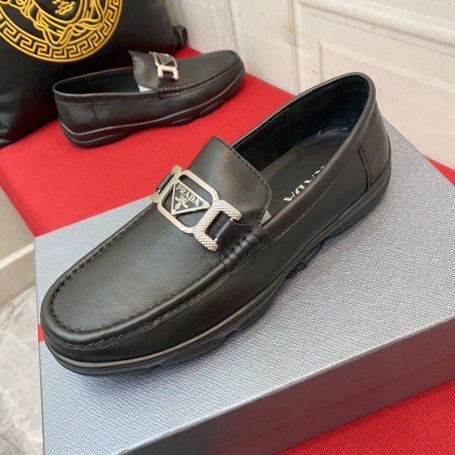 Replica Prada Leather Shoes For Men #963464 $88.00 USD for Wholesale