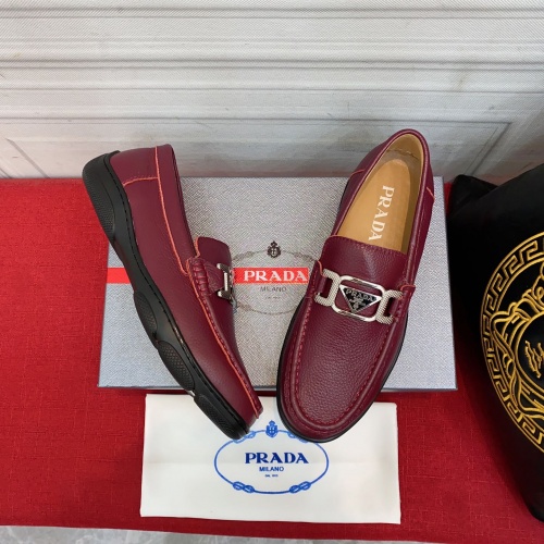 Prada Leather Shoes For Men #963465 $88.00 USD, Wholesale Replica Prada Leather Shoes