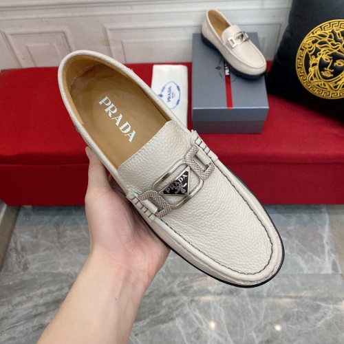 Replica Prada Leather Shoes For Men #963466 $88.00 USD for Wholesale