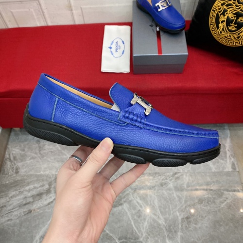 Replica Prada Leather Shoes For Men #963467 $88.00 USD for Wholesale