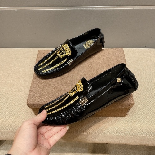 Replica Versace Leather Shoes For Men #963490 $68.00 USD for Wholesale