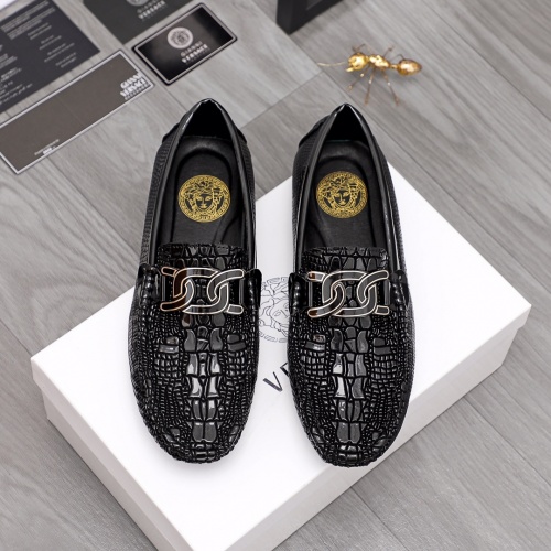 Replica Versace Leather Shoes For Men #963493 $68.00 USD for Wholesale