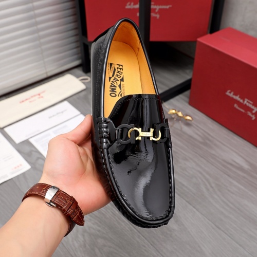 Replica Salvatore Ferragamo Leather Shoes For Men #963519 $68.00 USD for Wholesale