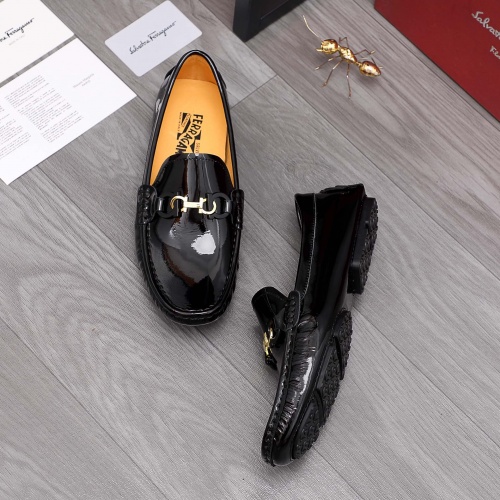 Replica Salvatore Ferragamo Leather Shoes For Men #963519 $68.00 USD for Wholesale