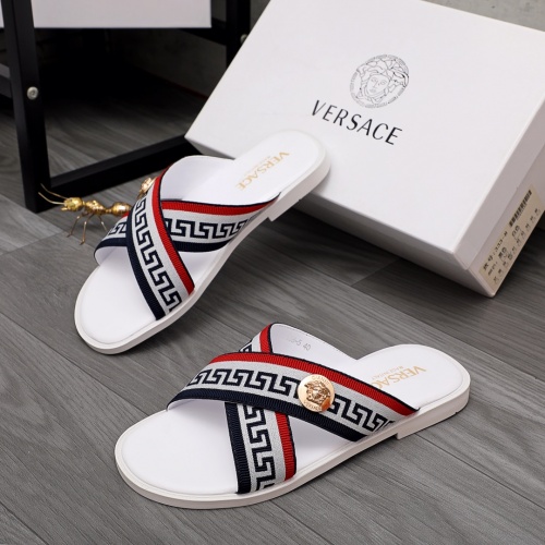 Replica Versace Slippers For Men #963657 $42.00 USD for Wholesale