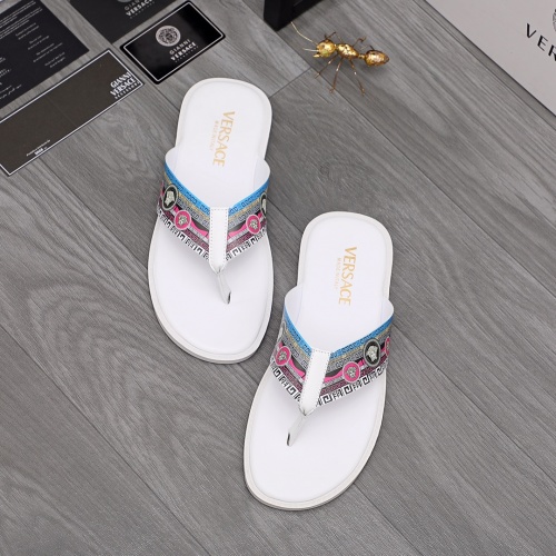 Replica Versace Slippers For Men #963658 $42.00 USD for Wholesale