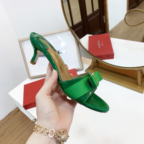 Replica Salvatore Ferragamo Slippers For Women #964061 $82.00 USD for Wholesale