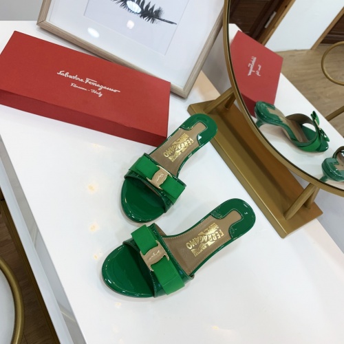Replica Salvatore Ferragamo Slippers For Women #964061 $82.00 USD for Wholesale