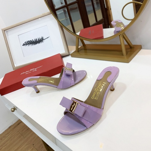 Replica Salvatore Ferragamo Slippers For Women #964069 $82.00 USD for Wholesale