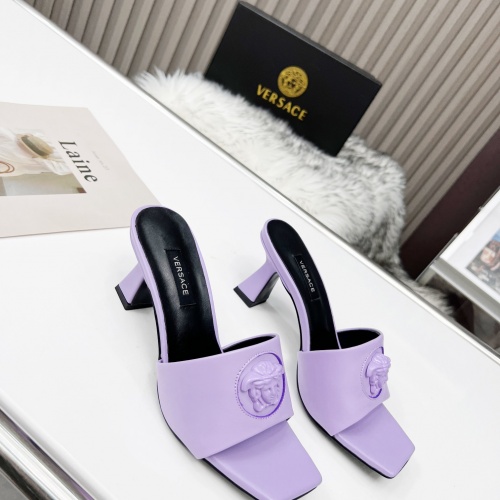 Replica Versace Slippers For Women #964075 $80.00 USD for Wholesale
