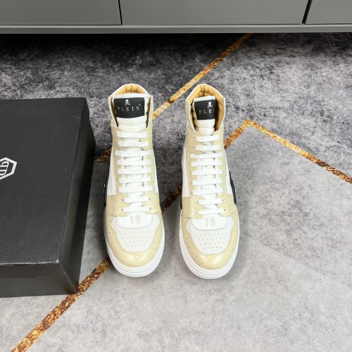 Replica Philipp Plein PP High Tops Shoes For Men #964189 $112.00 USD for Wholesale