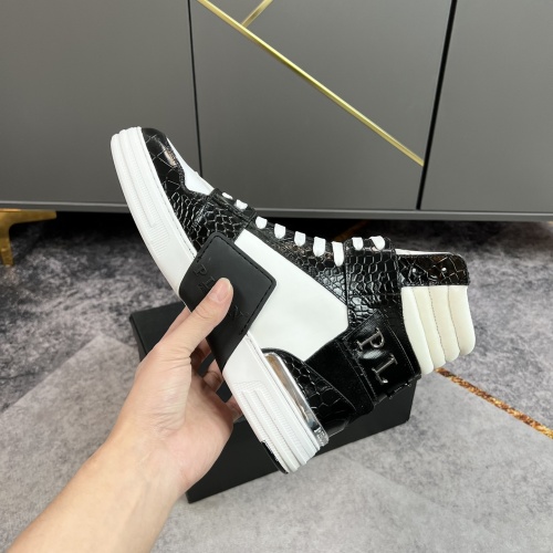 Replica Philipp Plein PP High Tops Shoes For Men #964191 $112.00 USD for Wholesale