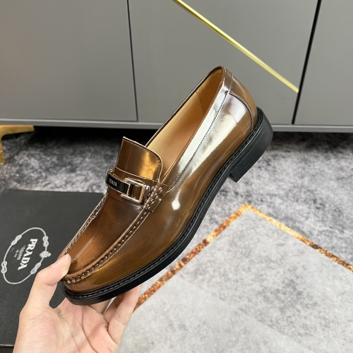 Replica Prada Leather Shoes For Men #964193 $125.00 USD for Wholesale