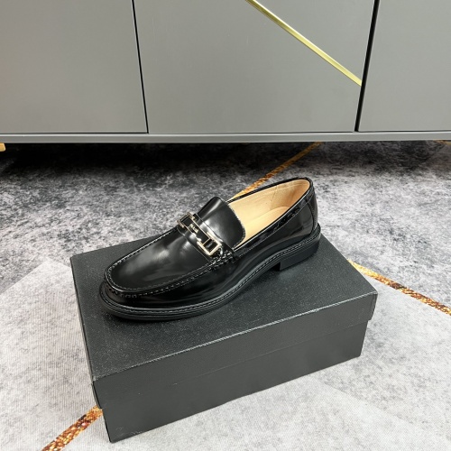 Replica Prada Leather Shoes For Men #964194 $125.00 USD for Wholesale