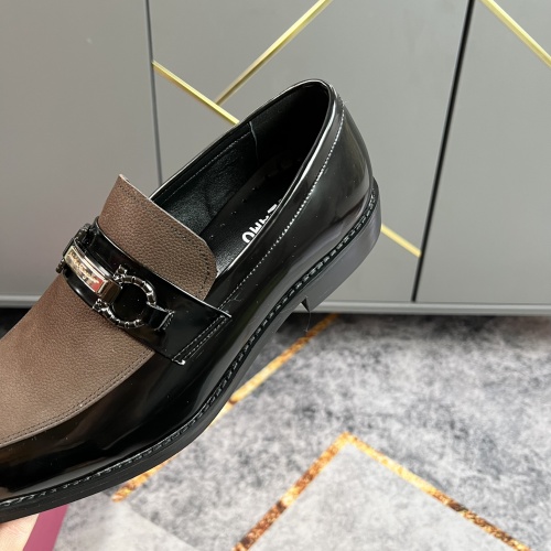Replica Salvatore Ferragamo Leather Shoes For Men #965637 $88.00 USD for Wholesale