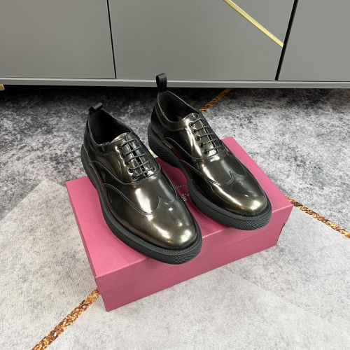 Replica Salvatore Ferragamo Leather Shoes For Men #965644 $122.00 USD for Wholesale