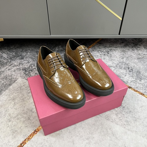 Replica Salvatore Ferragamo Leather Shoes For Men #965645 $122.00 USD for Wholesale