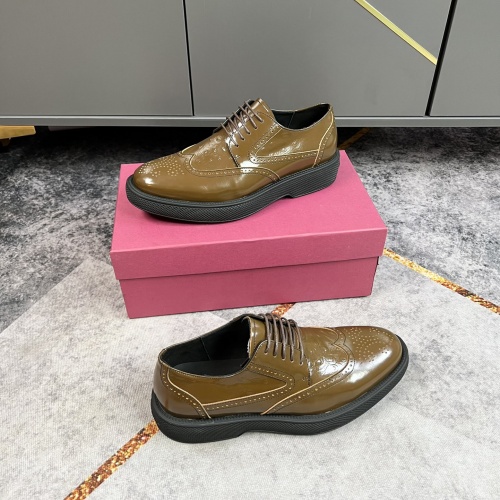Replica Salvatore Ferragamo Leather Shoes For Men #965645 $122.00 USD for Wholesale
