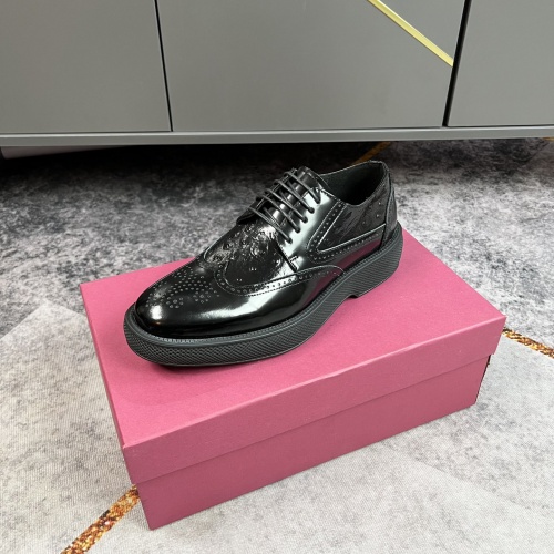 Replica Salvatore Ferragamo Leather Shoes For Men #965646 $122.00 USD for Wholesale