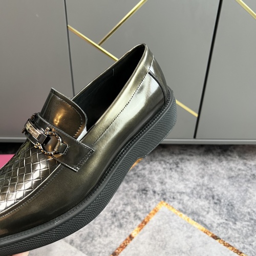 Replica Salvatore Ferragamo Leather Shoes For Men #965648 $122.00 USD for Wholesale
