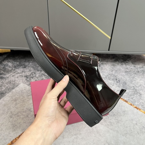 Replica Salvatore Ferragamo Leather Shoes For Men #965651 $122.00 USD for Wholesale
