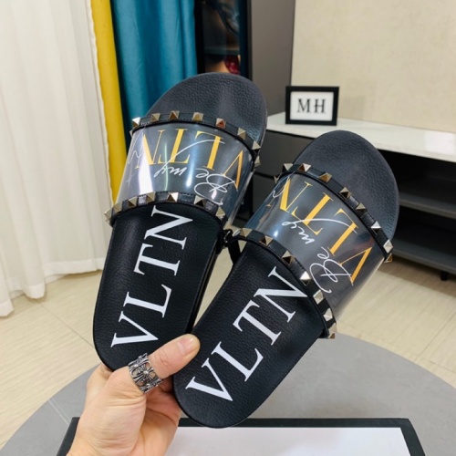 Replica Valentino Slippers For Men #965659 $56.00 USD for Wholesale