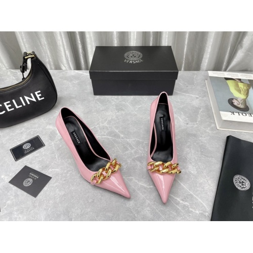Replica Versace High-Heeled Shoes For Women #966058 $115.00 USD for Wholesale