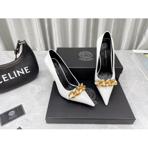 Replica Versace High-Heeled Shoes For Women #966059 $115.00 USD for Wholesale