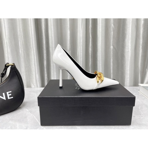 Replica Versace High-Heeled Shoes For Women #966059 $115.00 USD for Wholesale
