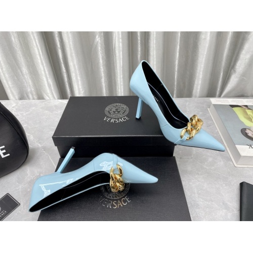 Replica Versace High-Heeled Shoes For Women #966060 $115.00 USD for Wholesale