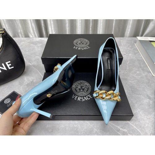 Replica Versace High-Heeled Shoes For Women #966060 $115.00 USD for Wholesale