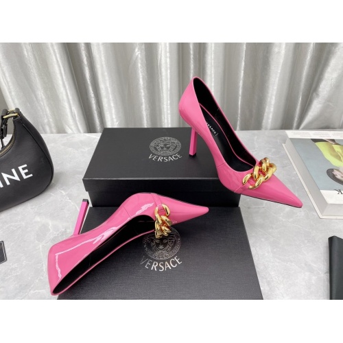 Replica Versace High-Heeled Shoes For Women #966062 $115.00 USD for Wholesale