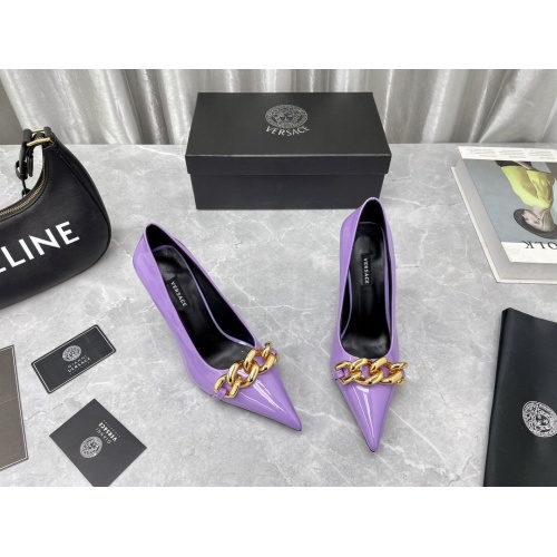 Replica Versace High-Heeled Shoes For Women #966063 $115.00 USD for Wholesale