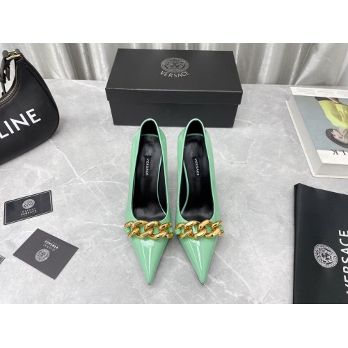 Replica Versace High-Heeled Shoes For Women #966064 $115.00 USD for Wholesale