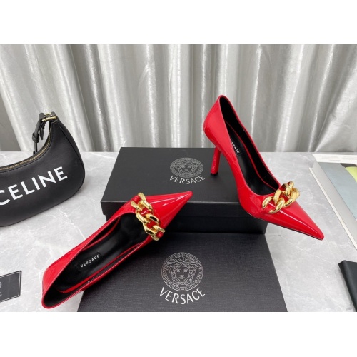 Replica Versace High-Heeled Shoes For Women #966065 $115.00 USD for Wholesale