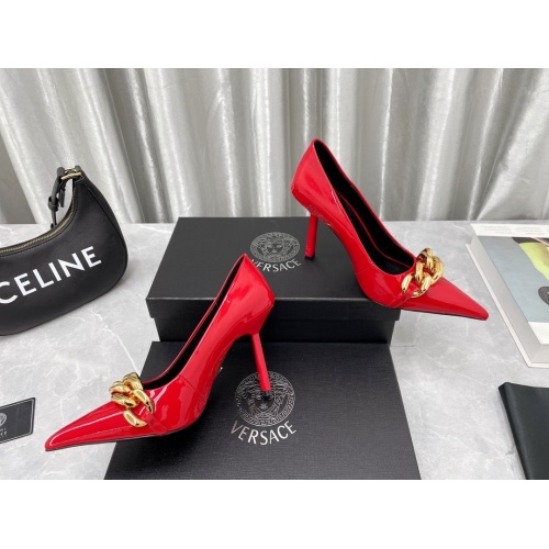 Replica Versace High-Heeled Shoes For Women #966065 $115.00 USD for Wholesale