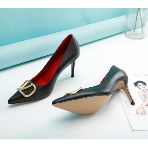 Replica Valentino High-Heeled Shoes For Women #966080 $76.00 USD for Wholesale