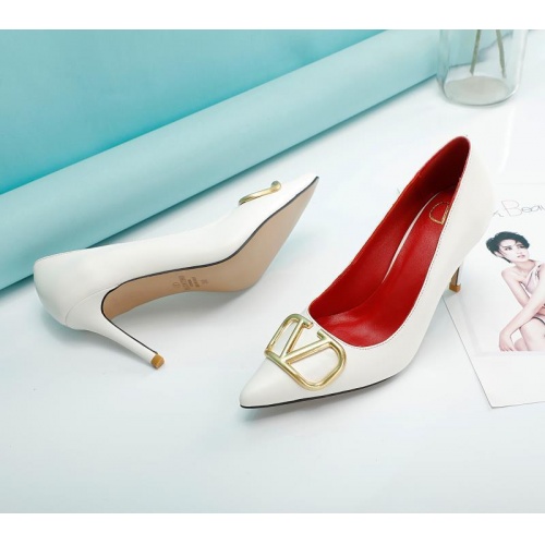 Valentino High-Heeled Shoes For Women #966085 $76.00 USD, Wholesale Replica Valentino High-Heeled Shoes