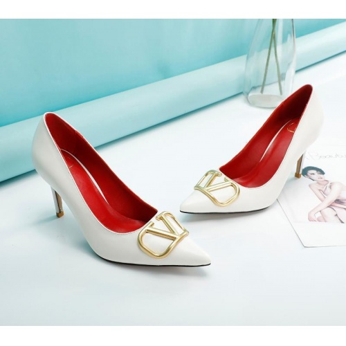 Replica Valentino High-Heeled Shoes For Women #966085 $76.00 USD for Wholesale