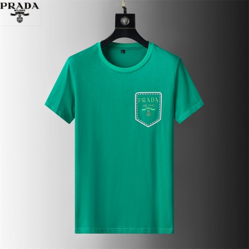 Prada T-Shirts Short Sleeved For Men #966493 $32.00 USD, Wholesale Replica Prada T-Shirts